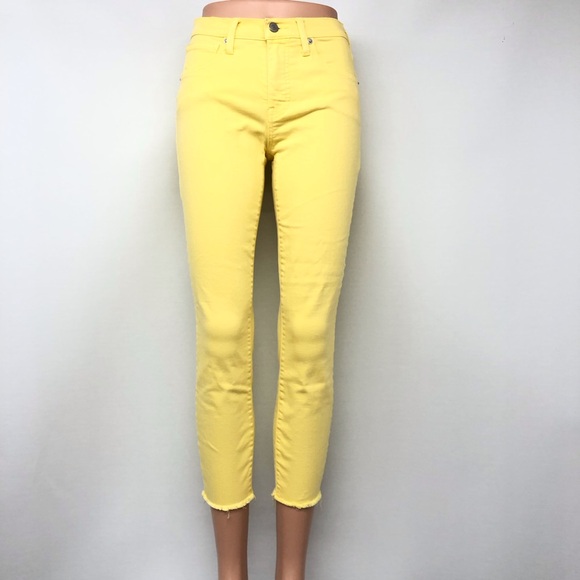 Lucky Brand Yellow Ava Mid Rise Crop - Picture 2 of 16